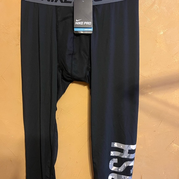 Nike Men’s 2XL Running Compression Pants Swoosh - Picture 3 of 7